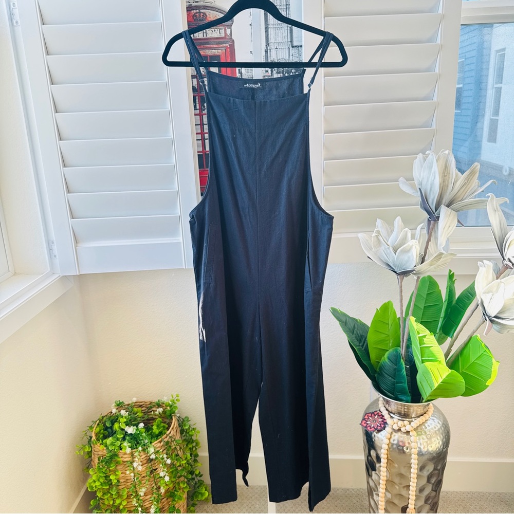Boutique. Navy blue. Size S. Black Wide-Leg Jumpsuit